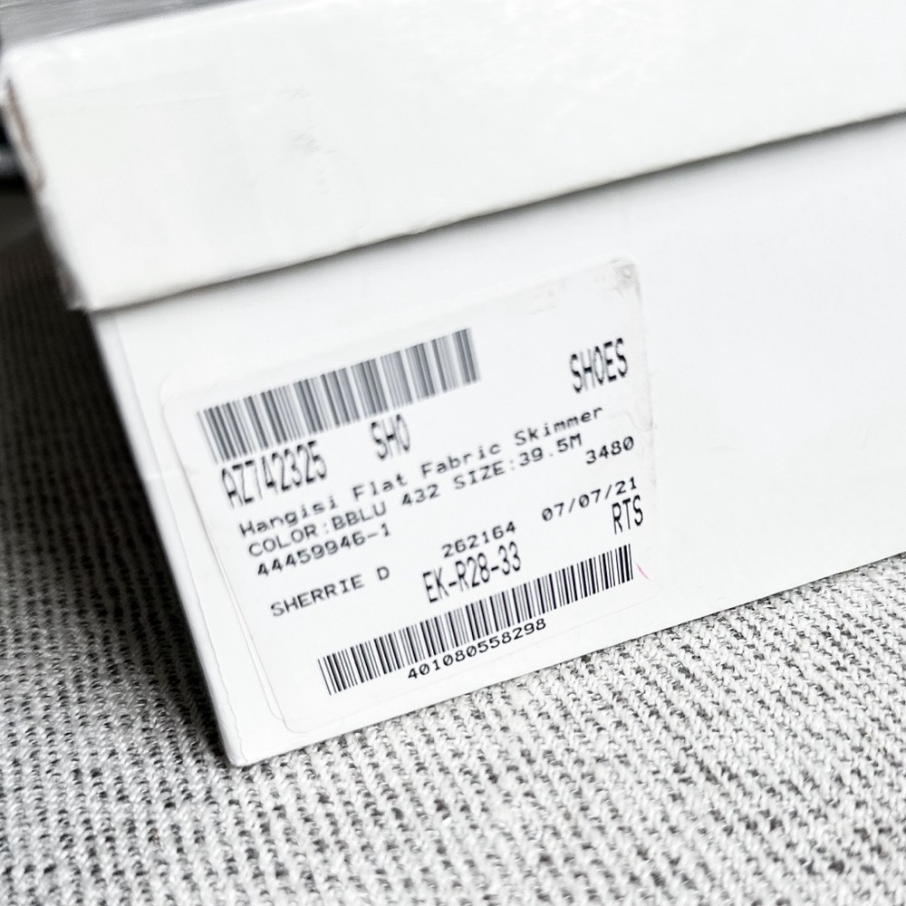 Manolo Blahnik Blue Satin Jewel Buckle Flat HANGISI Pumps - Picture 6 of 6